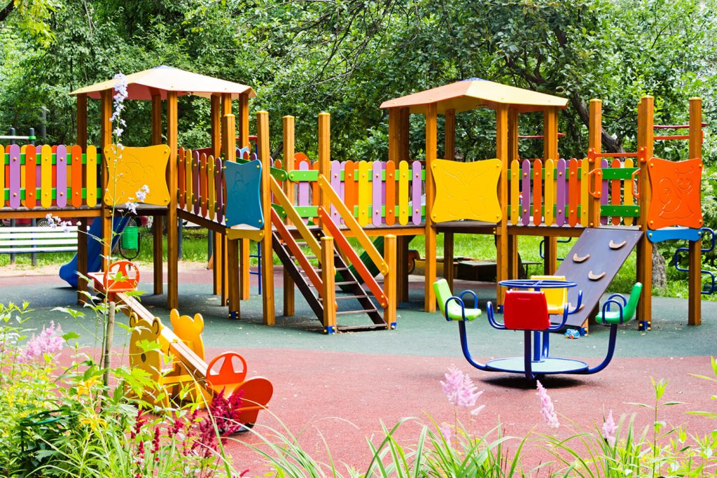 Childrens playground at a childcare center in the North Shore of Sydney